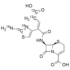 Ceftibuten Labeled 13C3,15N2 (Mixture of geometrical isomers) Ceftibuten Labeled 13C3,15N2 (Mixture of geometrical isomers)