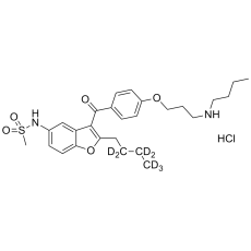 N-Desbutyl Dronedarone Hydrochloride Labeled d7 N-Desbutyl Dronedarone Hydrochloride Labeled d7