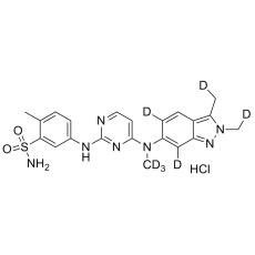 Pazopanib labeled d7 Hydrochloride Pazopanib labeled d7 Hydrochloride