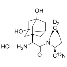 5-Hydroxy Saxagliptin Hydrochloride Labeled 15N,d2 5-Hydroxy Saxagliptin Hydrochloride Labeled 15N,d2